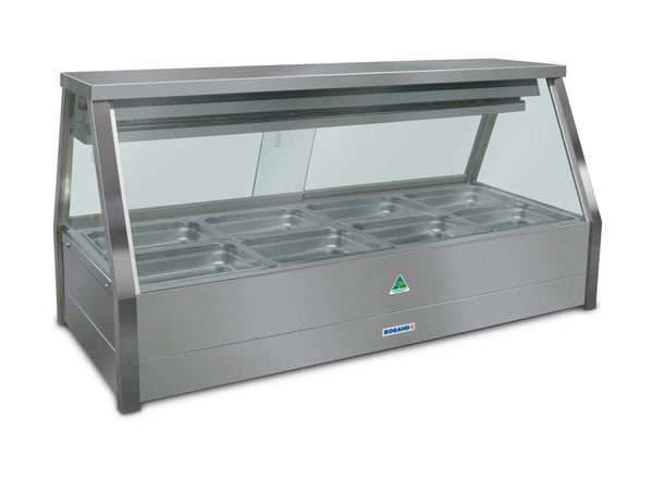 Roband EFX24RD Straight Glass Refrigerated Display Bar - COLD PLATE &amp; CROSS FIN COIL - PIPED &amp; FOAMED ONLY (NO MOTOR) - 8 x 1/2 size, double row