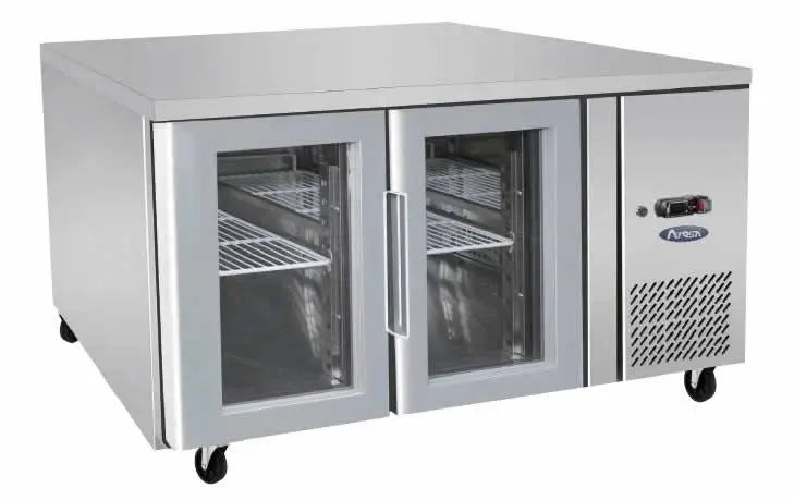 Atosa EPF3721, 2 Glass Door Under Counter Fridge 300L