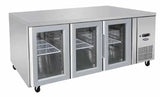 Atosa EPF3731, 3 Glass Door Under Counter Fridge 450L