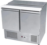 Atosa ESL3800, 2 Door Sliding Lid Saladette Prep Fridge 300L