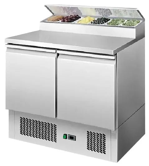 Atosa ESL3832, 2 Door Open Top Saladette Prep Fridge 300L