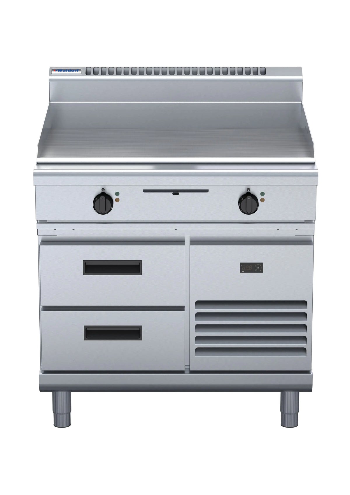 Waldorf 800 GP8900E-RB, 900mm Griddle with Refrigerated Base