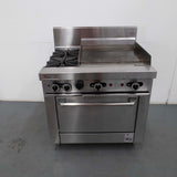 TrueHeat RCR9-2-6G 2 Burner Range Oven With 2 Burner Griddle