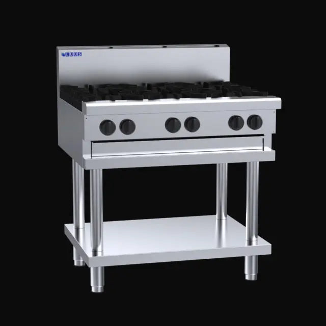 LUUS Cooktops CS-2B6P, 900mm 2 Burners 600 Grill