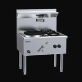 LUUS Waterless Wok WZ-1C2B, 900mm 1 Chimney Wok 2 Open Burners