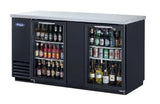 Atosa MBB48G, 2 Glass Door Back Bar Fridge 365L