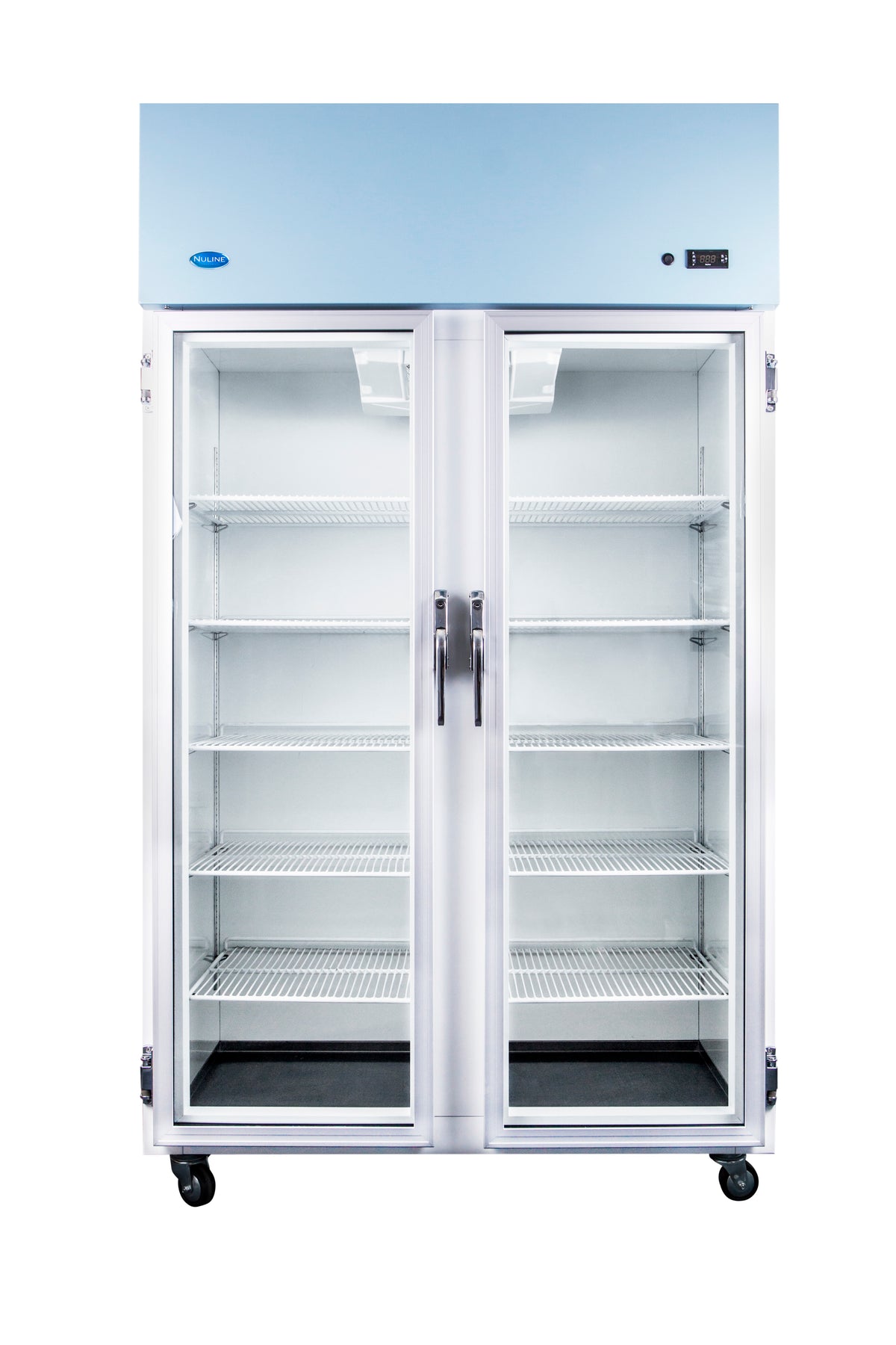 Nuline NLM 1000/4 Passthrough, 4 E-Glass Door Top Mount Laboratory Fridge with Digital Control