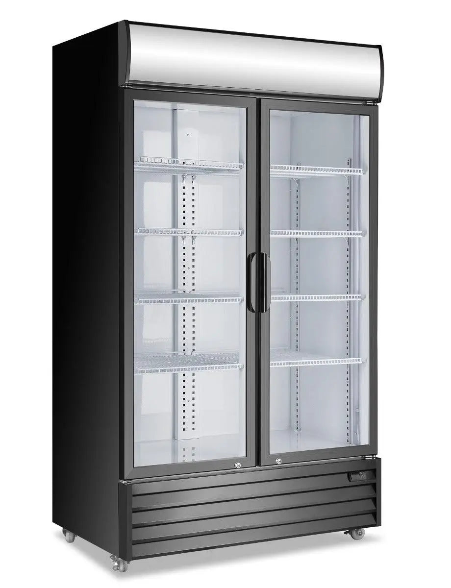 Atosa P1000WB-A, 2 Glass Door Upright Display Fridge 1000L