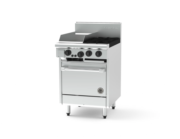 Goldstein 800 PF12G220-X, 2 Burner with 305mm Griddle Oven Range