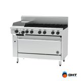 Goldstein 800 PF12G640-X, 6 Burner with 305mm Griddle Oven Range Goldstein