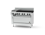 Goldstein 800 PF12G640-X, 6 Burner with 305mm Griddle Oven Range