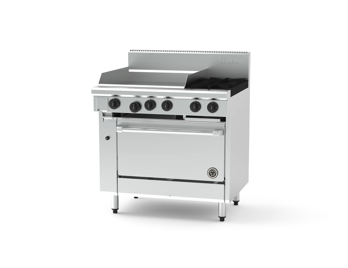 Goldstein 800 PF24G228-X, 2 Burner with 610mm Griddle Oven Range