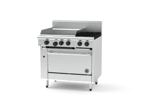 Goldstein 800 PF24G228-X, 2 Burner with 610mm Griddle Oven Range