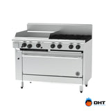 Goldstein 800 PF24G440-X, 4 Burner with 610mm Griddle Oven Range Goldstein