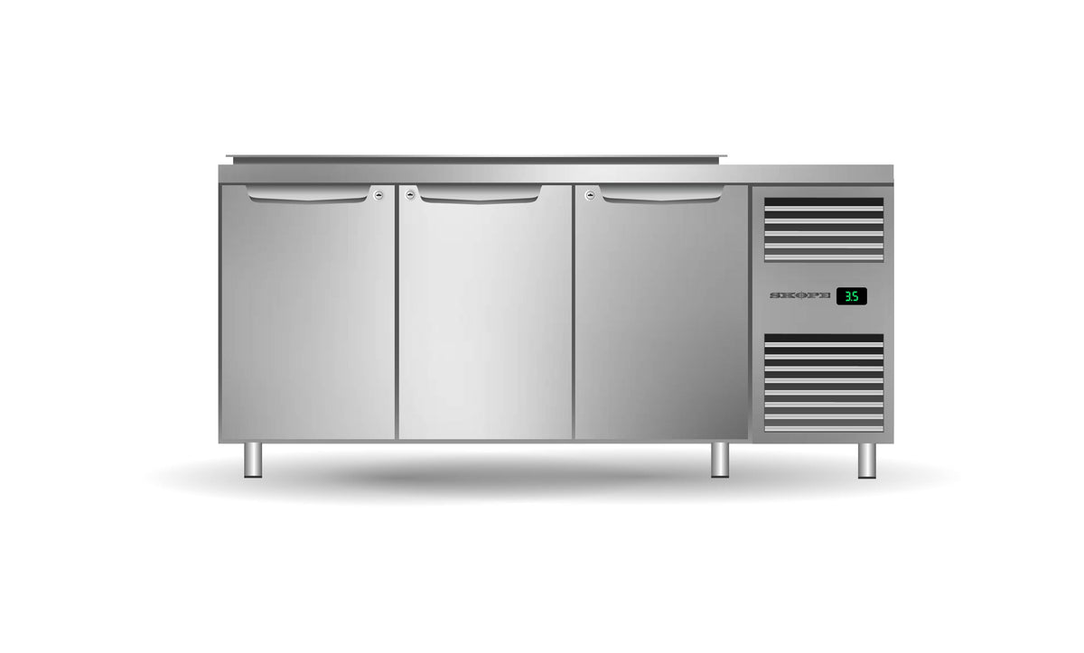 Skope ProSpec PG13.PPS.DC.3.SD.RH Three Solid Door Salad Preparation GN1/3 Fridge