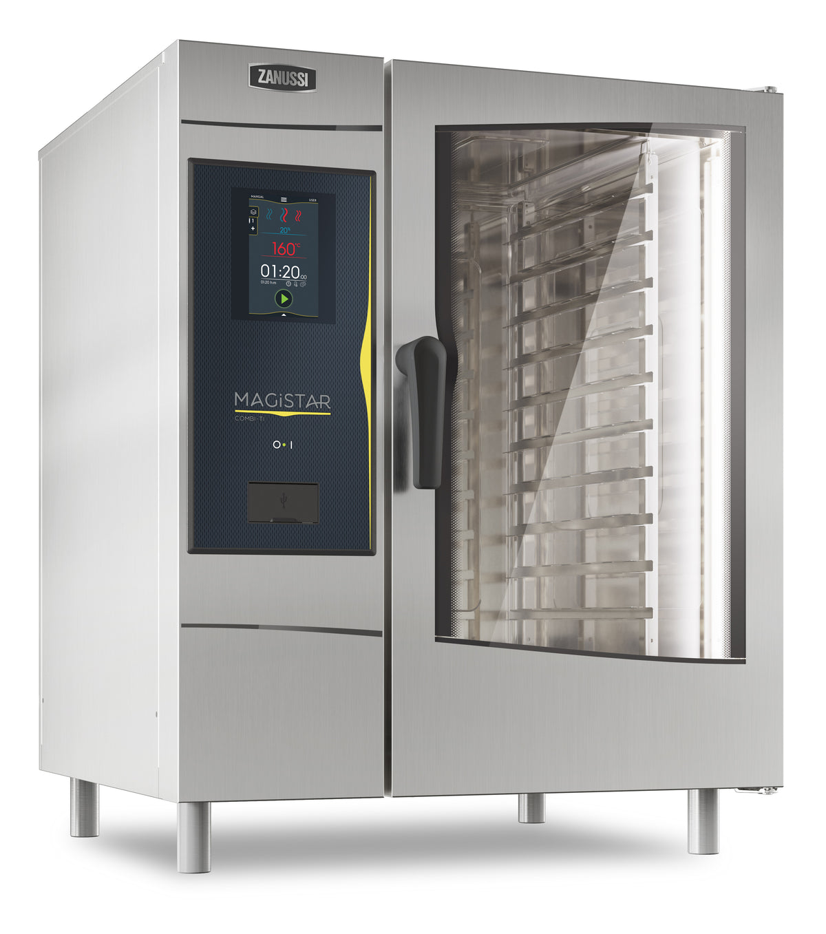 Zanussi Magistar 218672, 10 x 1/1GN Combi Oven with Touch Screen Control, Direct Injected Steam