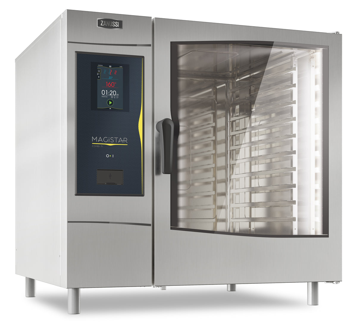 Zanussi Magistar 218673, 10 x 2/1GN Combi Oven with Touch Screen Control, Direct Injected Steam