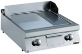 Zanussi EVO900 392055, 800mm Fry Top with 2/3 Smooth 1/3 Ribbed Polished Chrome Sloped Plate