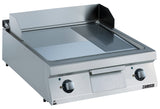 Zanussi EVO900 392074, 800mm Fry Top with 2/3 Smooth 1/3 Ribbed Polished Chrome Sloped Plate