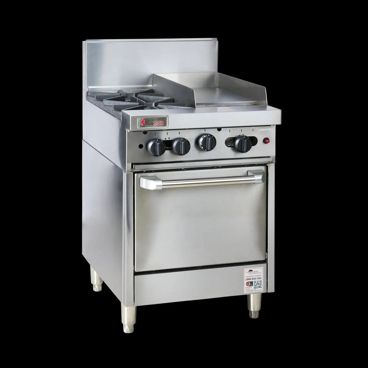 Trueheat RCR6-2-3G - 600mm Gas Oven Range with 2 Burners And 300mm Griddle Plate