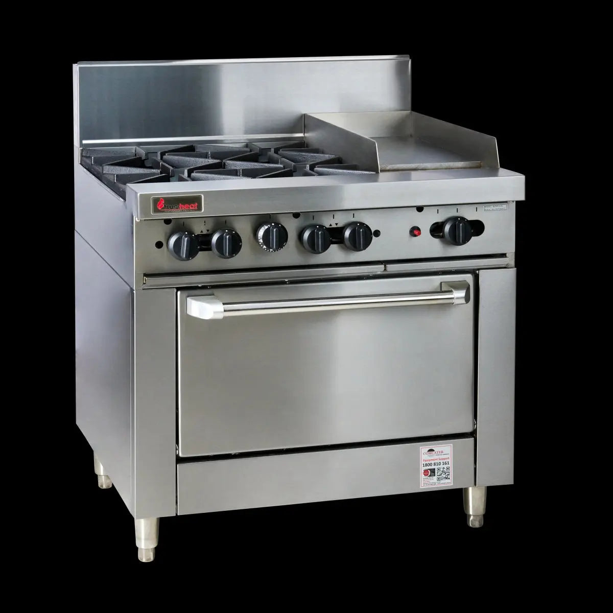 Trueheat RCR9-4-3G - 900mm Gas Oven Range with 4 Burners And 300mm Griddle Plate