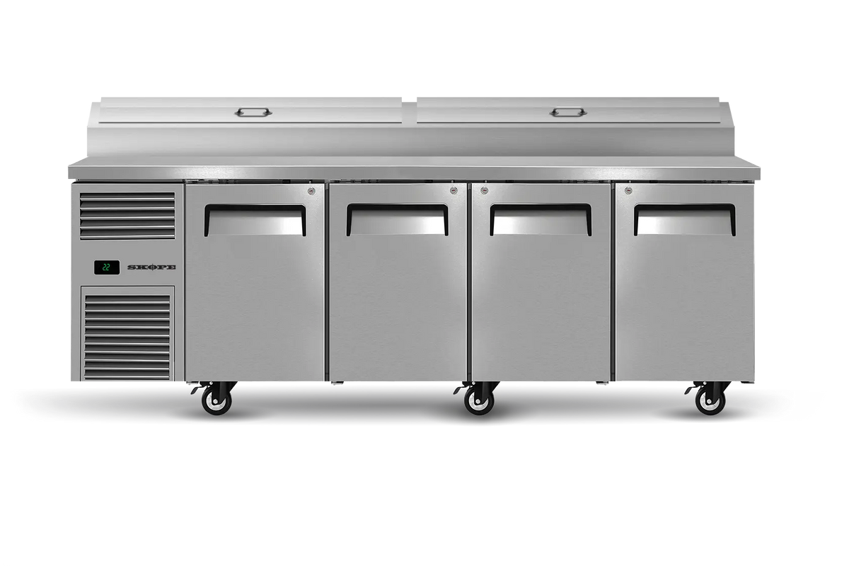 SKOPE RF8.PPZ.4.SD ReFlex Series, 4 Door (Solid), Large Pizza Preparation Fridge