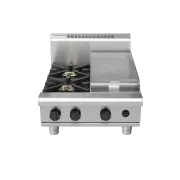 Waldorf 800 RN8403G-B, 2 Burner with 300mm Griddle Cooktop with Bench Base