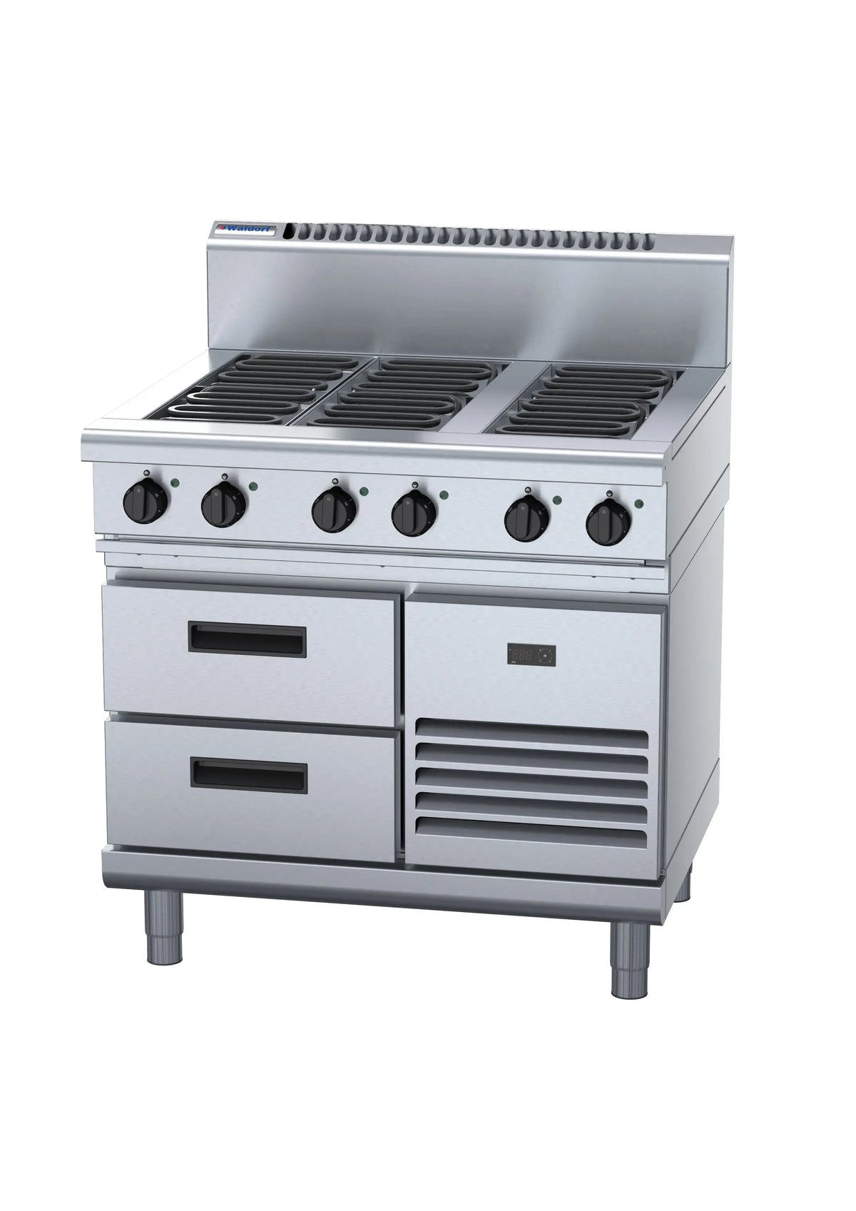 Waldorf 800 RN8600E-RB, 6 Element Cooktop with Refrigerated Base