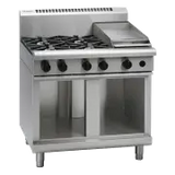 Waldorf 800 RNL8603G-CB, 4 Burner with 300mm Griddle Cooktop Low Back Model with Cabinet Base