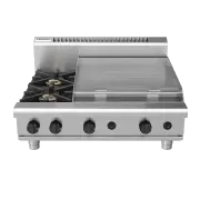 Waldorf 800 RN8606G-B, 2 Burner with 600mm Griddle Cooktop with Bench Base