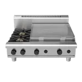 Waldorf 800 RNL8606G-B, 2 Burner with 600mm Griddle Cooktop Low Back Model with Bench Base