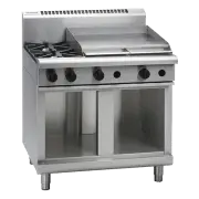 Waldorf 800 RN8606G-CB, 2 Burner with 600mm Griddle Cooktop with Cabinet Base