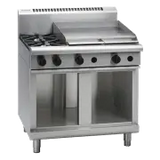 Waldorf 800 RN8606G-CB, 2 Burner with 600mm Griddle Cooktop with Cabinet Base