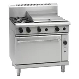 Waldorf 800 RNL8616GC, 2 Burner with 600mm Griddle Convection Oven Range Low Back Model