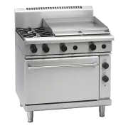 Waldorf 800 RNL8616GE, 2 Burner with 600mm Griddle Oven Range Low Back Model