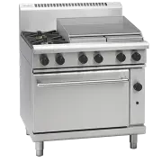 Waldorf 800 RNL8616G, 2 Burner with 600mm Griddle Oven Range Low Back Model