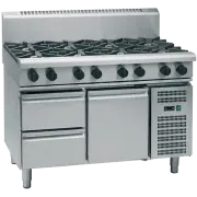 Waldorf 800 RN8800G-RB, 8 Burner Cooktop with Refrigerated Base