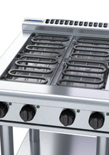 Waldorf 800 RNL8400E-LS, 4 Element Cooktop Low Back Model with Leg Stand