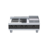Waldorf Bold RNLB8603E-B, 4 Element with 300mm Griddle Cooktop Low Back Model with Bench Base