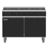 Waldorf Bold RNLB8800G-B, 8 Burner Cooktop Low Back Model with Bench Base