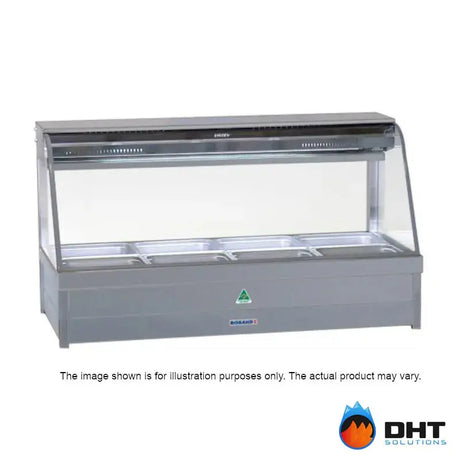 Image of Roband - Curved Glass Hot Food Display Bar C26RD