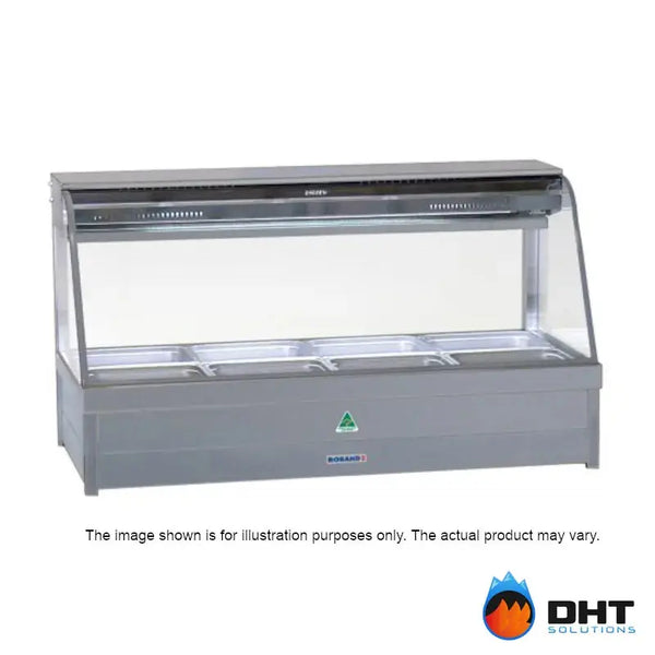 Image of Roband - Curved Glass Hot Food Display Bar C26RD