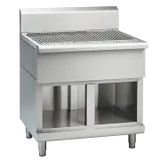 Waldorf 800 SF8900-CB, 900mm Solid Fuel Char Grill Splashback Model with Cabinet Base