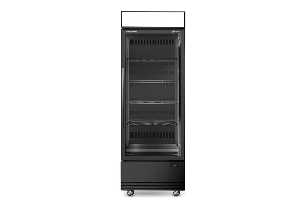 Used: Skope ActiveCore SKB600N-AC 1 Glass Door Fridge, Lit Sign – White
