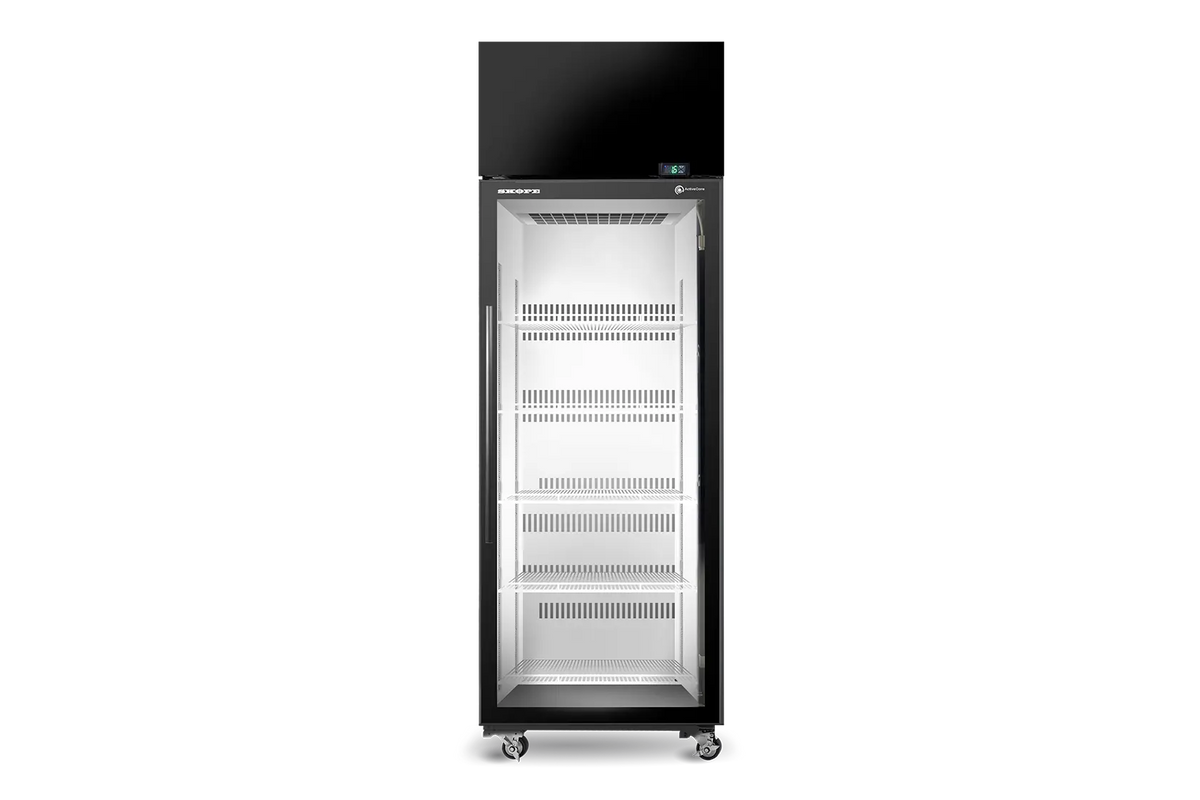 Skope SKT650N-A 1 Glass Door Display or Storage Fridge - White/Black