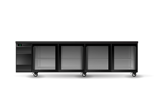 Skope SL.4.GSL, 4 Glass Sliding Door SlimLine Back Bar Fridge