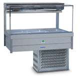 Roband SRX23RD Square Glass Refrigerated Display Bar - REFRIGERATED COLD PLATE &amp; CROSS FIN COIL - 6 x 1/2 size, double row - image 2