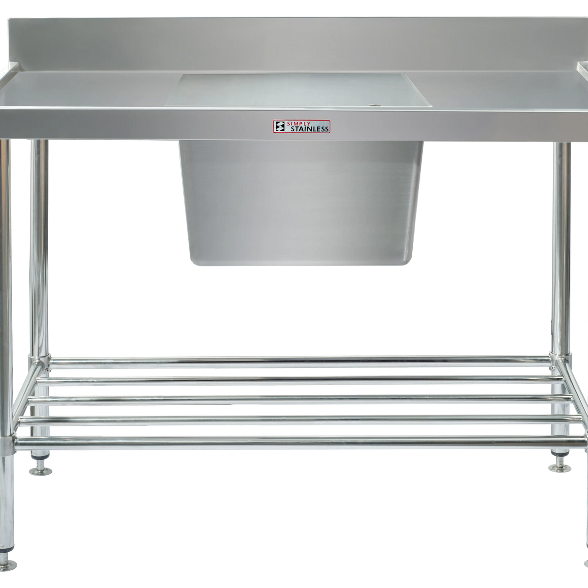 Simply Stainless SS05.7.1800R LB Wet Bench with Single Bowl Sink - Wit ...