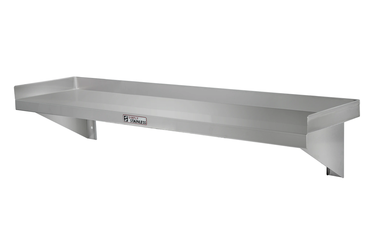 Simply Stainless SS10.2100 Solid Wall Shelf - 2100-mm