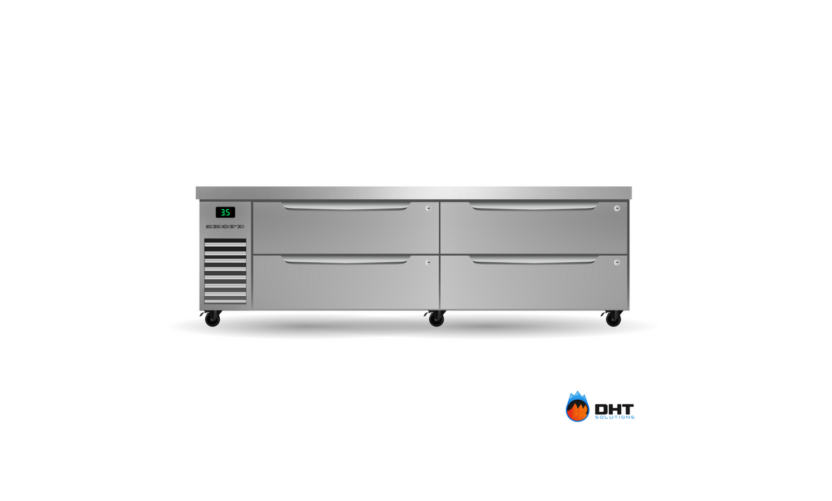 SKOPE ProSpec PG21.CBR.2.D4 Four Drawer, Two Bay, ChefBase GN 2/1 Fridge